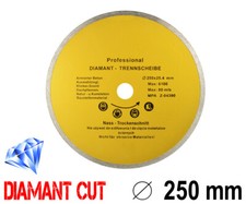 Diamanttrennscheibe Diamantscheibe Fliesen Granit Nass Schneider Ø 250 x 25.4 mm