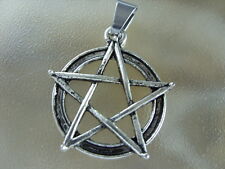 Stern Pentagramm  Hexagramm 5 Zack Anhänger Teufel Gothic Zinn Öse Edelstahl