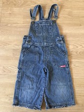 Hema Latzhose Gr.110/116 - Jeans Latz Einteiler - Blau - Rüschen - 7/8 Hose