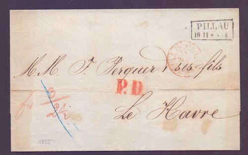 Faltbrief 1855 mit stempel - 1855,