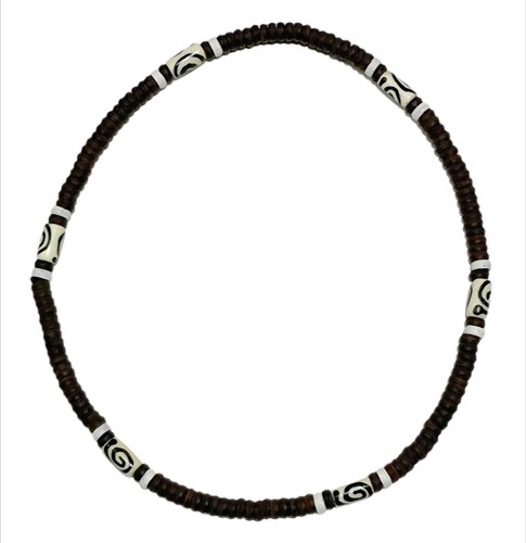 Tribal coconut heishi - s,