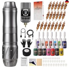 HAWINK Tattoo Maschine Set Tattoo Kit mit 1600mAh Akku 20PCS Tattoo Nadeln 14