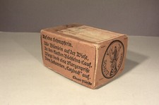 Orig. Lotzbeck & Cie. Schnupftabak Leerkarton nach Griesingen mit Mörike Gedicht