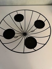 Adventskranz, Kerzenhalter metall schwarz auch für LED Kerzen