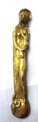 Bronze figur madonna maria - bronze,