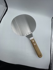 Asdirne Pizza-Schieber, Pizza Schaufel Metall mit Holzgriff: 14 cm Durchmesser