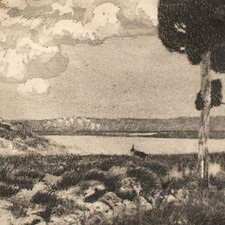 Heidelandschaft Radierung