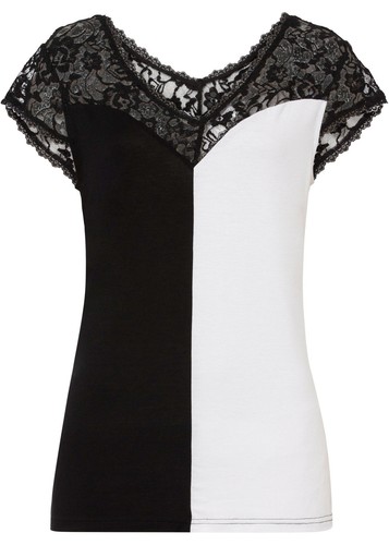 Shirt mit spitze 40 42 - mit, gr.