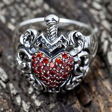 LOVE ROTES HERZ 925 STERLING