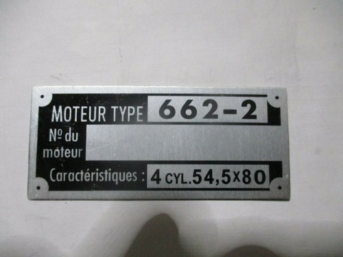 Typenschild renault 4cv - renault,