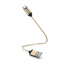 Hama Lade Datenkabel Micro USB auf USB Typ C Samsung Apple 20cm Kabel gold