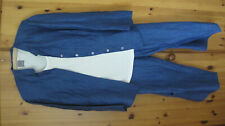 Cocon Fritzsch, Jacke/Bluse Shirt Hose, 42 40 38, Damen, Seide/Leinen,Blau-Weiss