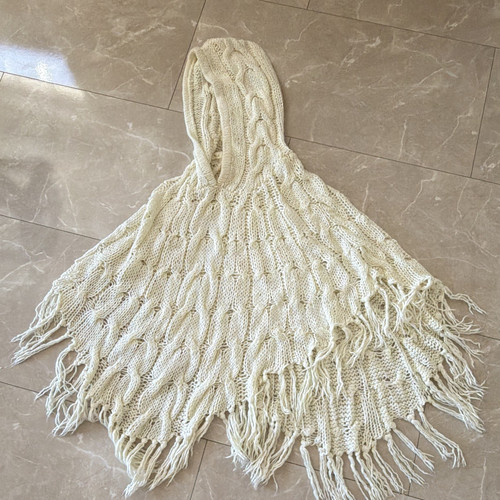 Damen poncho beige - damen,