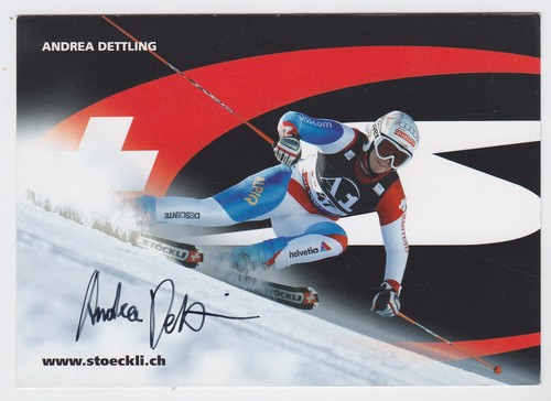 Autogrammkarte andrea dettling - andrea,