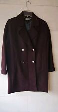 Damen Wollmantel Tommy Hilfiger Gr. S,  oversized, Aubergine, Mantel, Wolle, Top