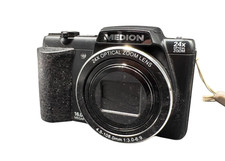 Medion Digitalkamera Schwarz 16MP 24x Zoom MD86824 Geprüft Kompakt Händler