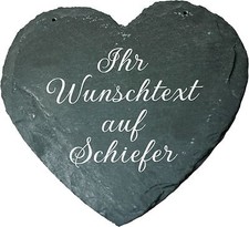 Schiefer herz mit gravur - herz,