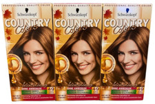 3x Schwarzkopf Country Colors Intensivtönung 49 Cognac Haselnuss