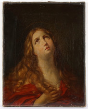Maria Magdalena in Ekstase Ölbild Gemälde Franz. Schule 18. Jh. nach Guido Reni