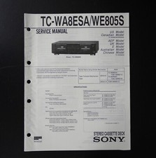 Original SONY TC-WA8ESA/WE805S