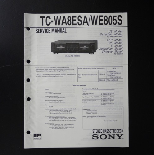 Original sony wa8esa - original, tc-wa8esa/we805s