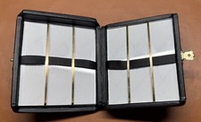 Tenorsaxophon Blätteretui für 6 Blätter - Leder - Farbe schwarz - Glasplatten