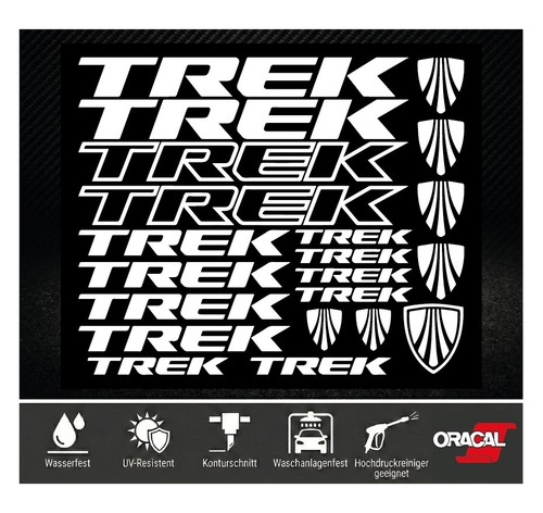 Trek aufkleber set weiß - aufkleber,