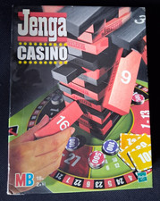 JENGA CASINO  SPIEL- MIT DEN HOLZSTEINEN- FÜR 2 -X sPIELERN- NEUWERTIG -KOMPLETT