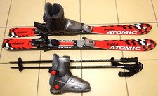 TOP Skiset Atomic Ski 110 cm incl. Skiservice + Skischuhe Gr. 35 + neue Stöcke