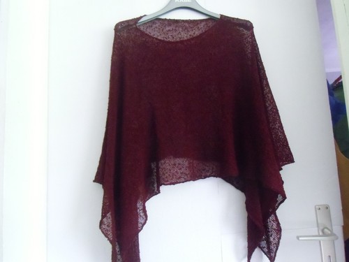 Damen strickweste poncho - strickweste,poncho, one