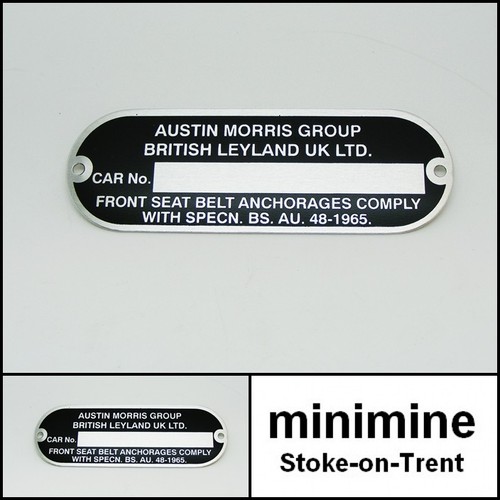Classic mini chassis plate - chassis,