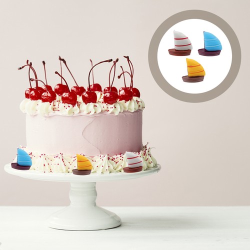 Stücke segelboot kuchen - stücke,