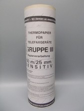Thermopapier für Faxgerät, Gruppe III, 50m Rolle, 216mm x 25mm. #K-456-12