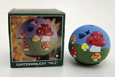 Terracotta-Windlicht Fliegenpilz Herbstdeko Garten Terrasse Deko Pilz Ø 15 cm