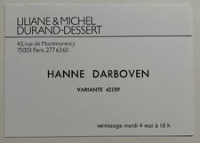 HANNE DARBOVEN - Invitation