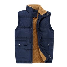 Herren Fleece Fellgefütterte Weste Mit Mehreren Taschen Ärmelloses Oberteil