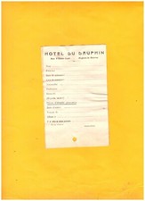 NOGENT-le-ROTROU (28) HOTEL DU DAUPHIN im Jahr 1932 / Rechnung auf der Rückseite