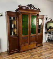 *Art Nouveau* 1910 Frankreich Walnuss Vitrine Bibliothek Jugendstil *Majorelle*