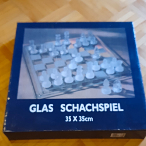 Glas schachspiel 35 cm - glas, x