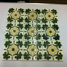 SET 9x JUGENDSTILFLIESE AUS