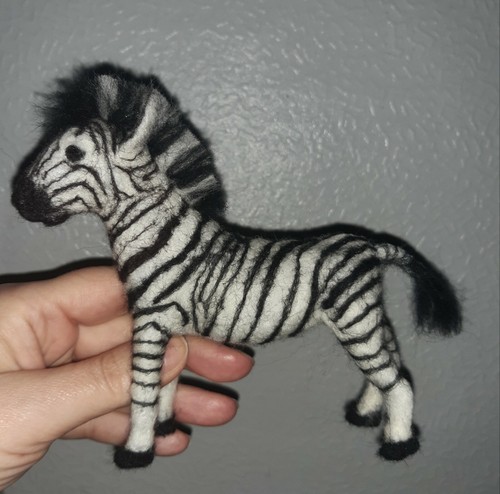 Ooak nadelgefilzt zebra - ooak,