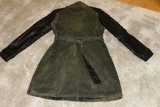 Mantel von Amisu, mit Lederärmel, Gr. 40, Grün/Schwarz