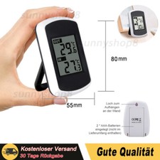 Funk Wetterstation mit Außensensor LCD Thermometer Innen Außen Thermometer