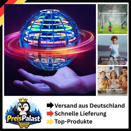 Blauer led fliegender - led, ball