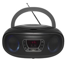 CD-Player mit LED Discolicht Radio USB Bluetooth MP3 AUX Denver TCL-212BT GREY