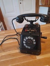 altes Telefon mit Kurbel Wählscheibe Zw Uw 25b 30er Jahre