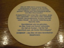 Bier Brauerei Bierdeckel Hausbrauerei Domhof Speyer