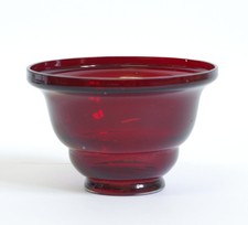 rubinrote Glas Schale alt tief
