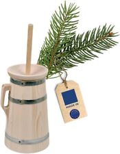 Hofmeister Butterfass 2 Liter Fichtenholz Butter selber machen Butterstampfer