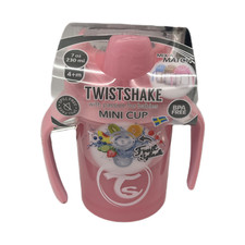 Twistshake Trinkbecher für Kinder Rosa 230ml Mini Cup Trinkflache Baby Kleinkind